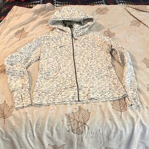 Lululemon scuba White and Black Script jacket